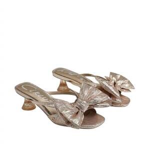 NEW CIRCUS BY SAM EDELMAN women's natalina kitten heel mule in gold